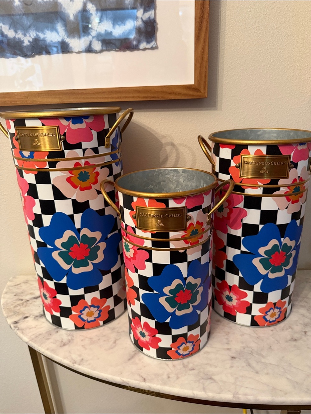 MacKenzie-Childs Dolce Vita Flower Buckets